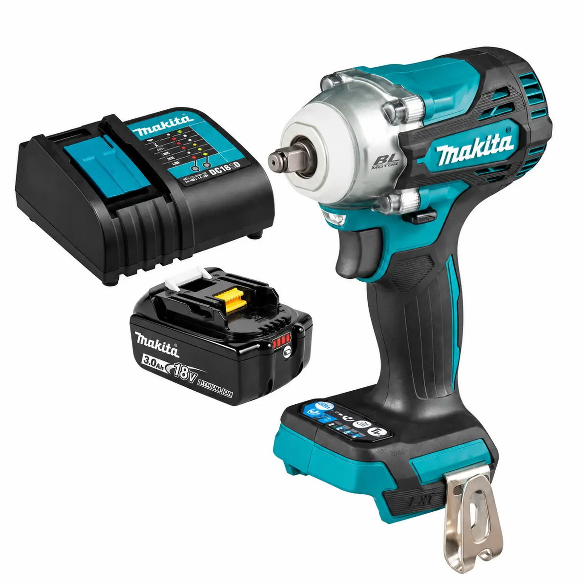 Llave de Impacto Makita DTW302RTJ-1 18V Kit con 3 Baterías