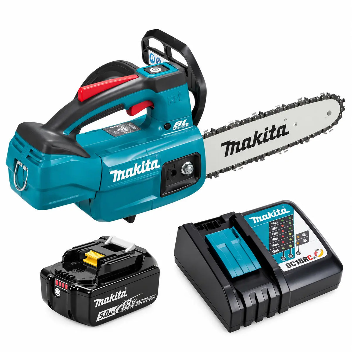 Electrosierra de Poda Makita DUC254RT 10" 18V Kit Batería 5,0 Ah