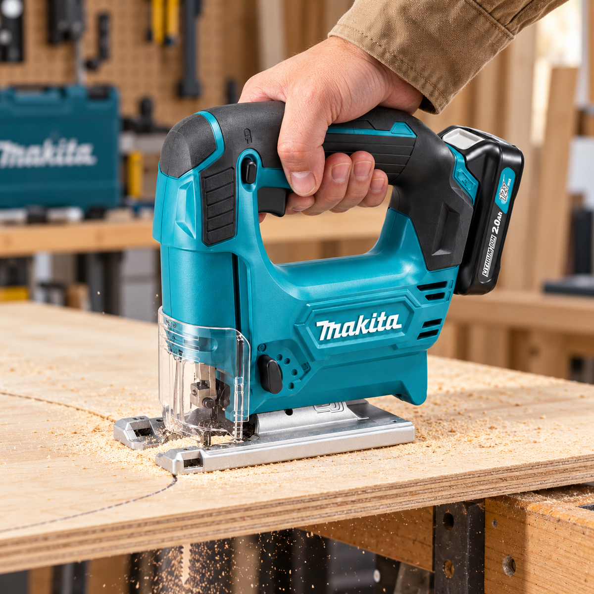 Sierra Caladora Inalámbrica Makita JV101DWAE 12V CXT Kit 2 Baterías 2,0 Ah
