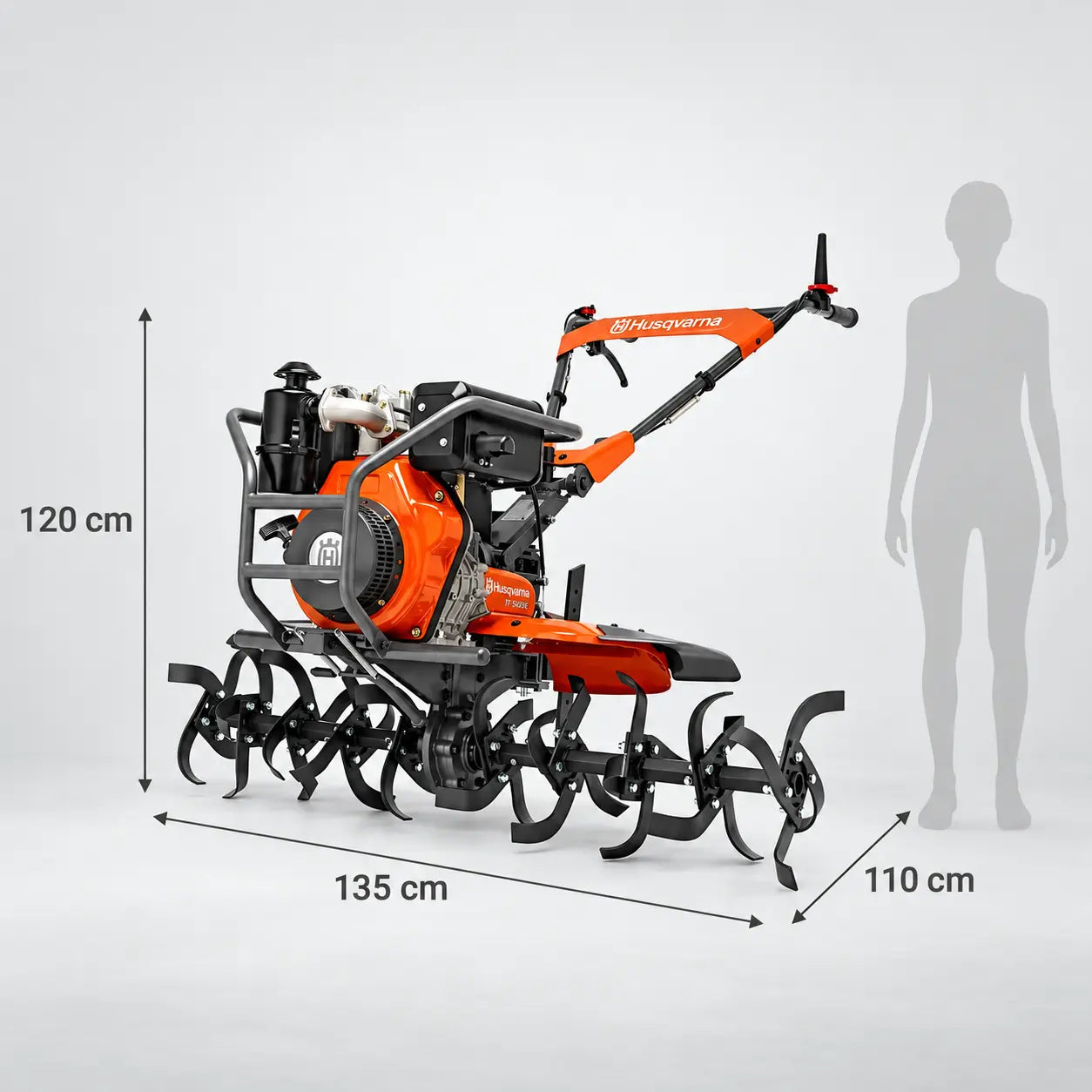Motocultivador Diésel Husqvarna TF 545DE 135 cm