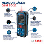 Bosch Medidor Láser GLM 50-22 Distancia 50m