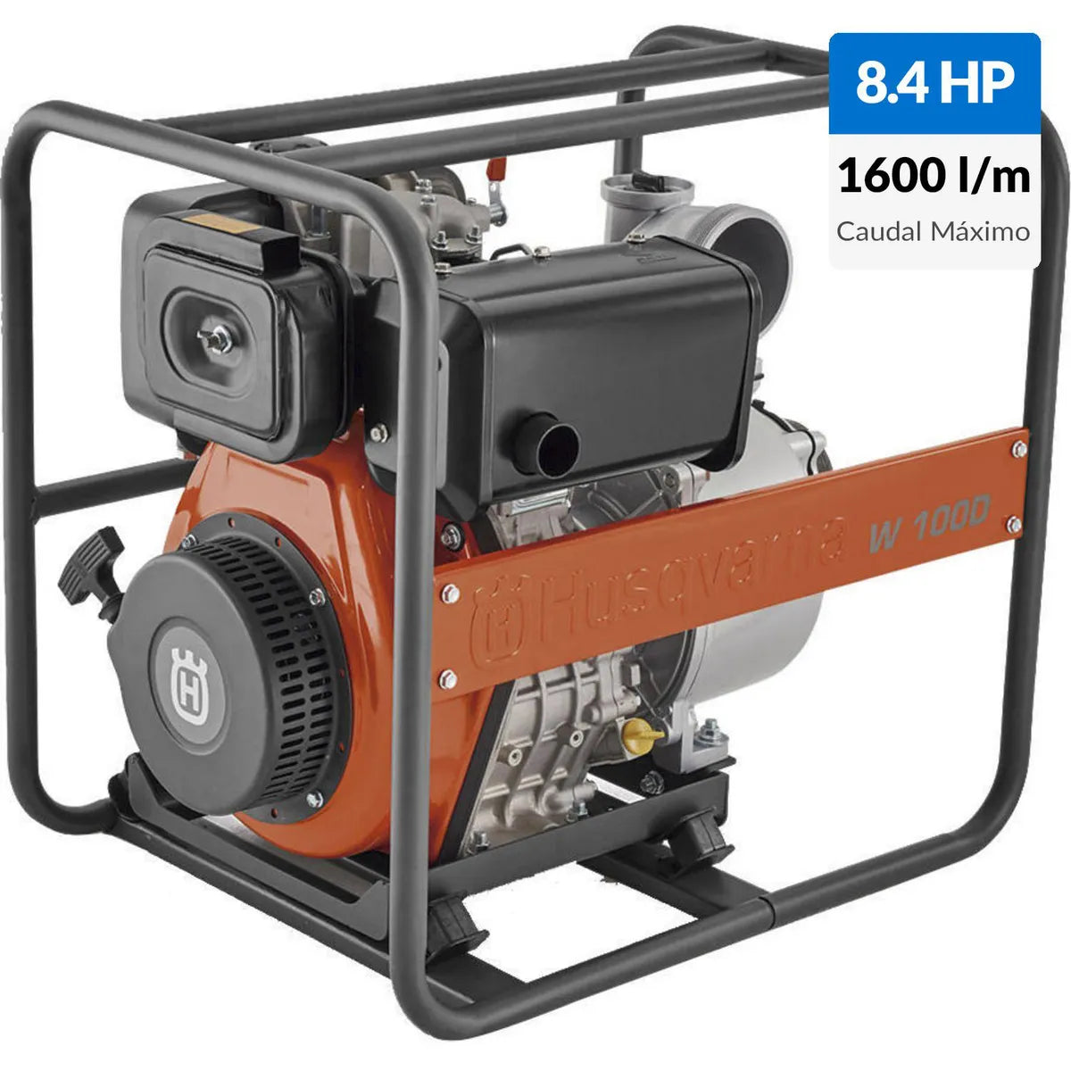 Husqvarna Motobomba Diesel 8.5Hp W100D 4x4 1600L/min