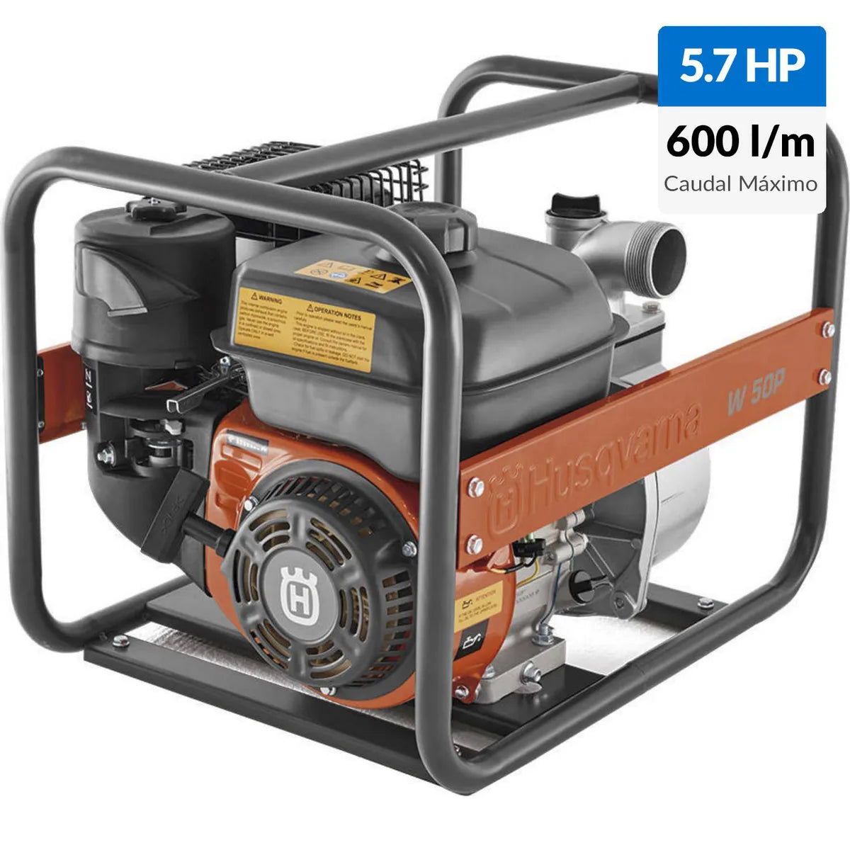 Husqvarna Motobomba a Bencina W50p 2x2 600L/min