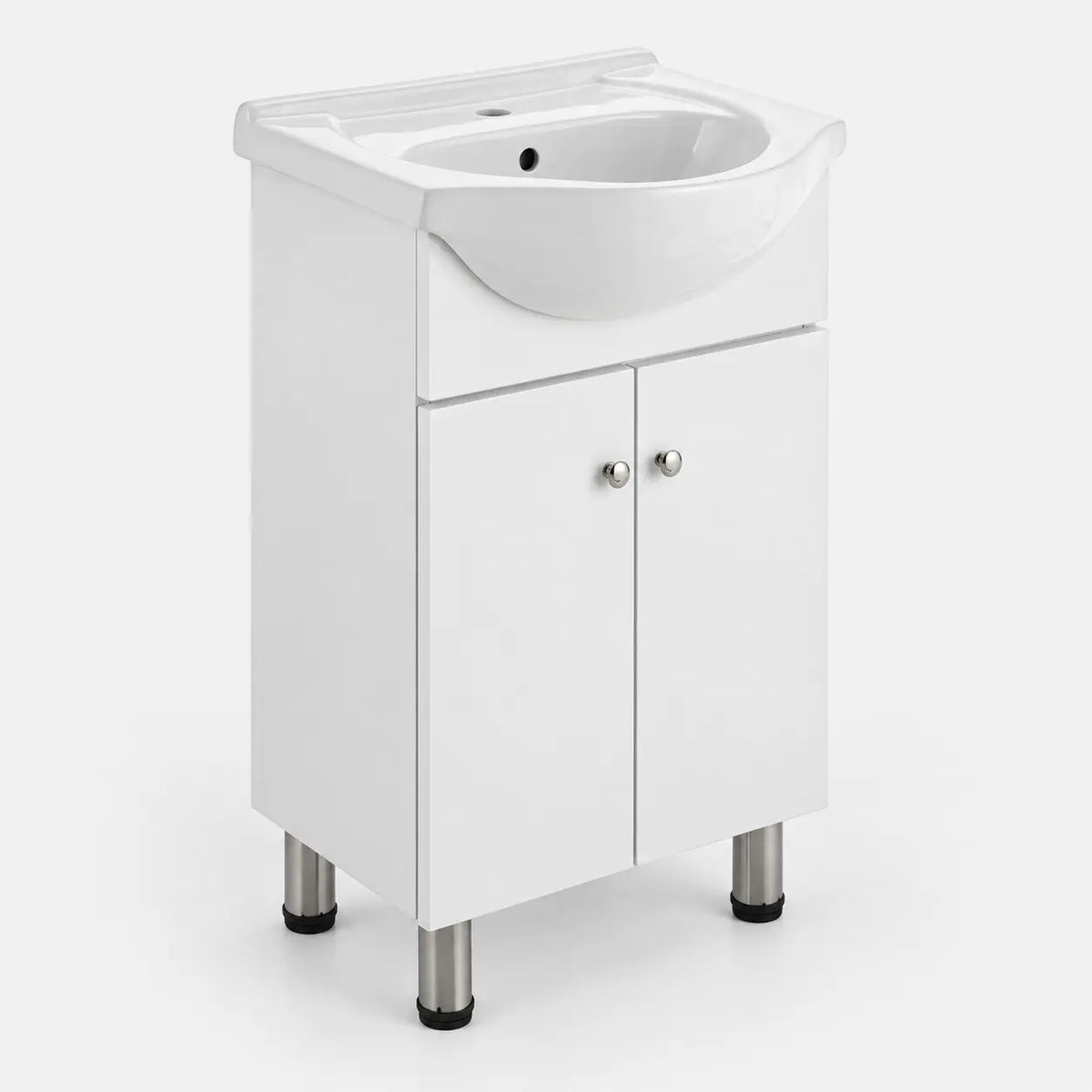 Combo Mueble de Baño Duschy Blanco 50 cm con Grifería y Desagüe