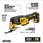 Dewalt Multi Herramienta 3 Velocidades Sin Batería 20v DCS356B