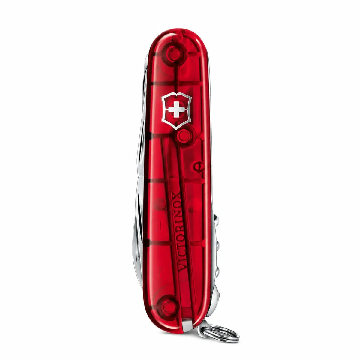 Navaja Suiza Victorinox Huntsman Roja Translúcida 15 Funciones