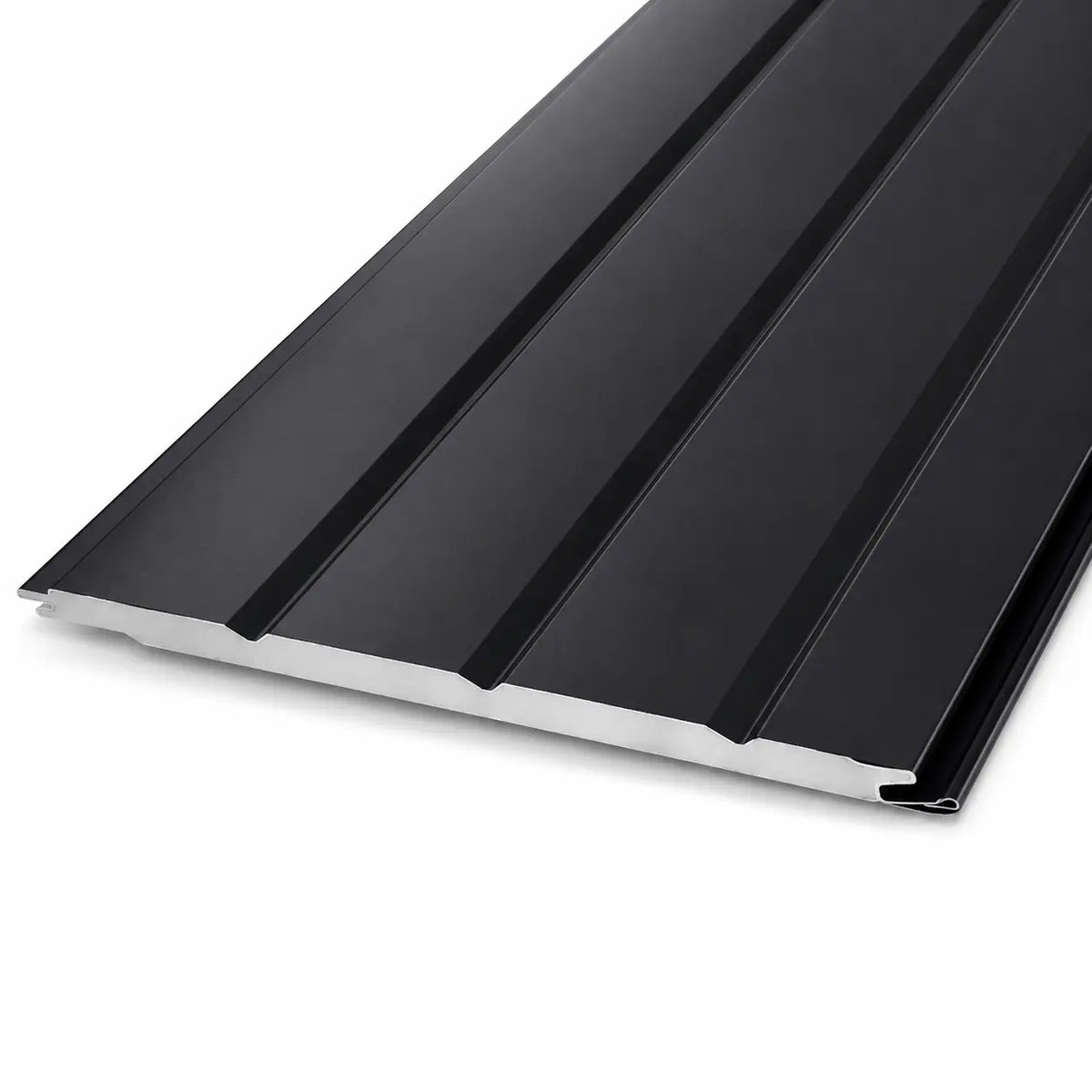 Panel de Siding Metálico Negro 38,3 cm x 3,90 m