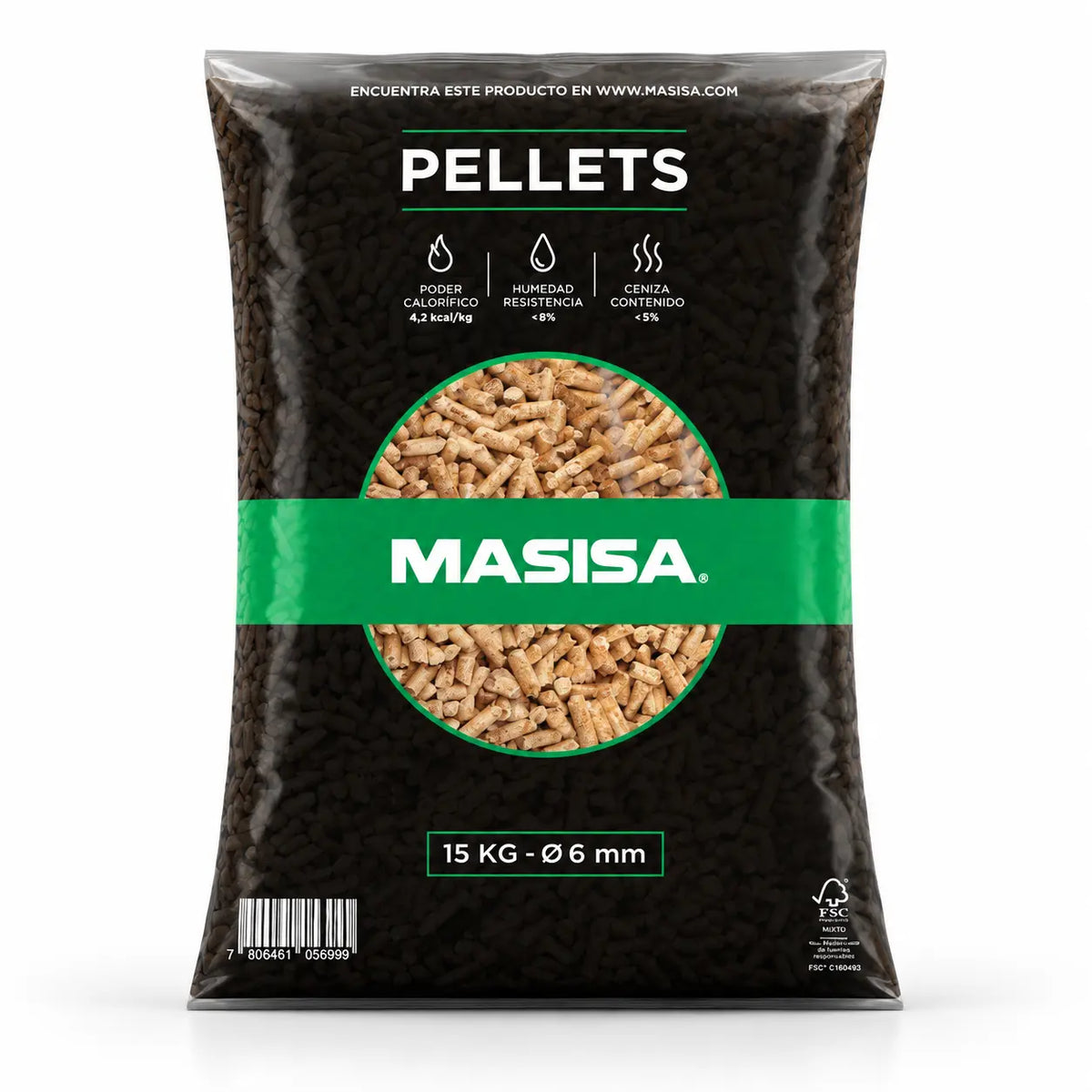 Pellet de Madera Masisa 15 kg