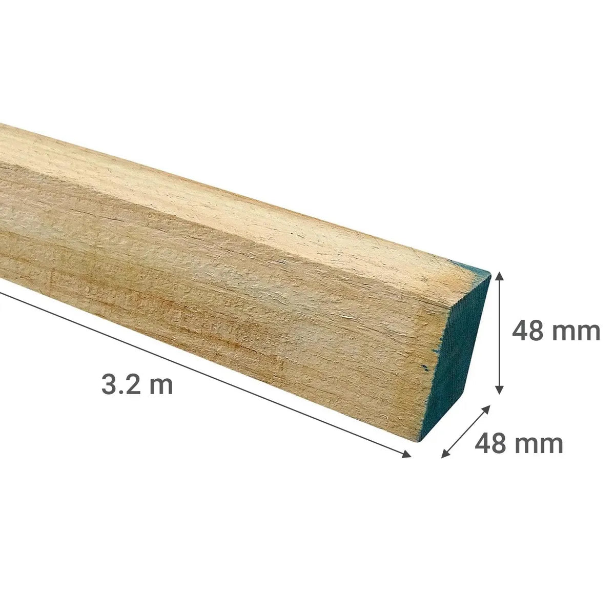 Pino Dimensionado Impregnado Cobre Micronizado 2x2x3.2 mt