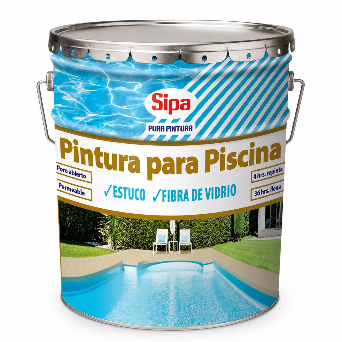 Pintura para Piscina Sipa Azul 4 Galones