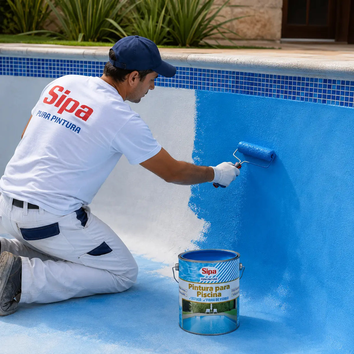 Pintura para Piscina Sipa Azul 1 Galón