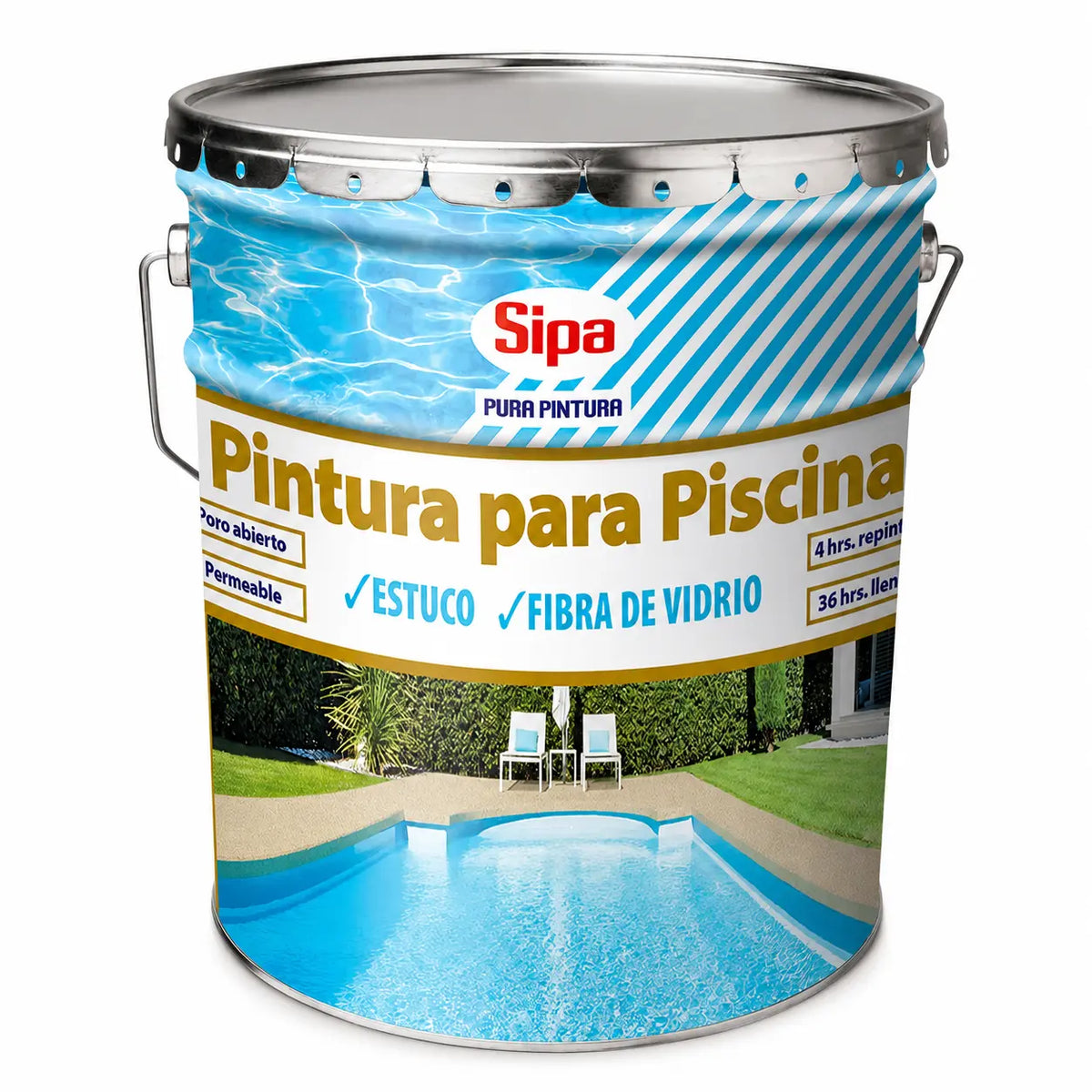 Pintura para Piscina Sipa Celeste 4 Galones
