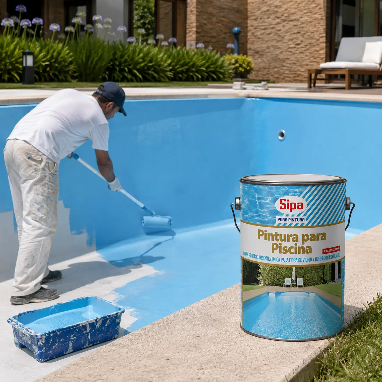 Pintura para Piscina Sipa Celeste 1 Galón