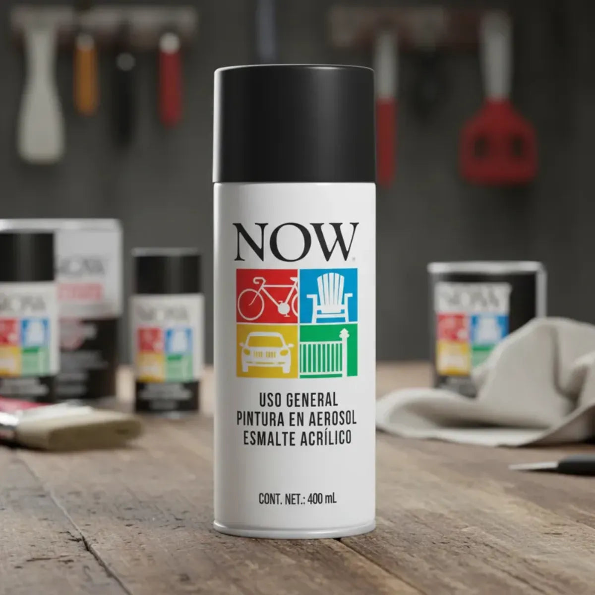 Pintura en Spray Sherwin-Williams Now Negro Brillante 400 ml