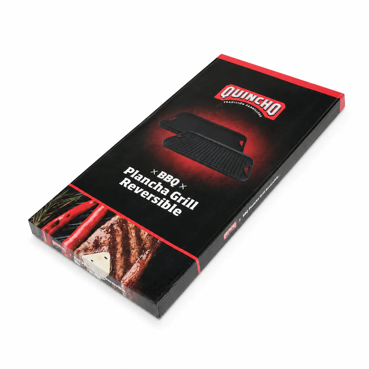 Plancha Grill Reversible Quincho BBQ 50 x 27 cm Fierro Fundido