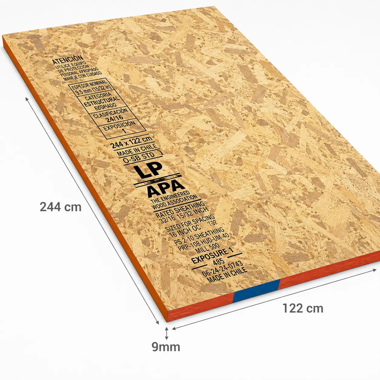 Plancha OSB LP País 9,5 mm 122 x 244 cm