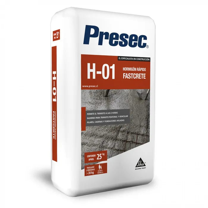 Presec H-01 Saco 25 kg | Hormigón Rápido Fastcrete