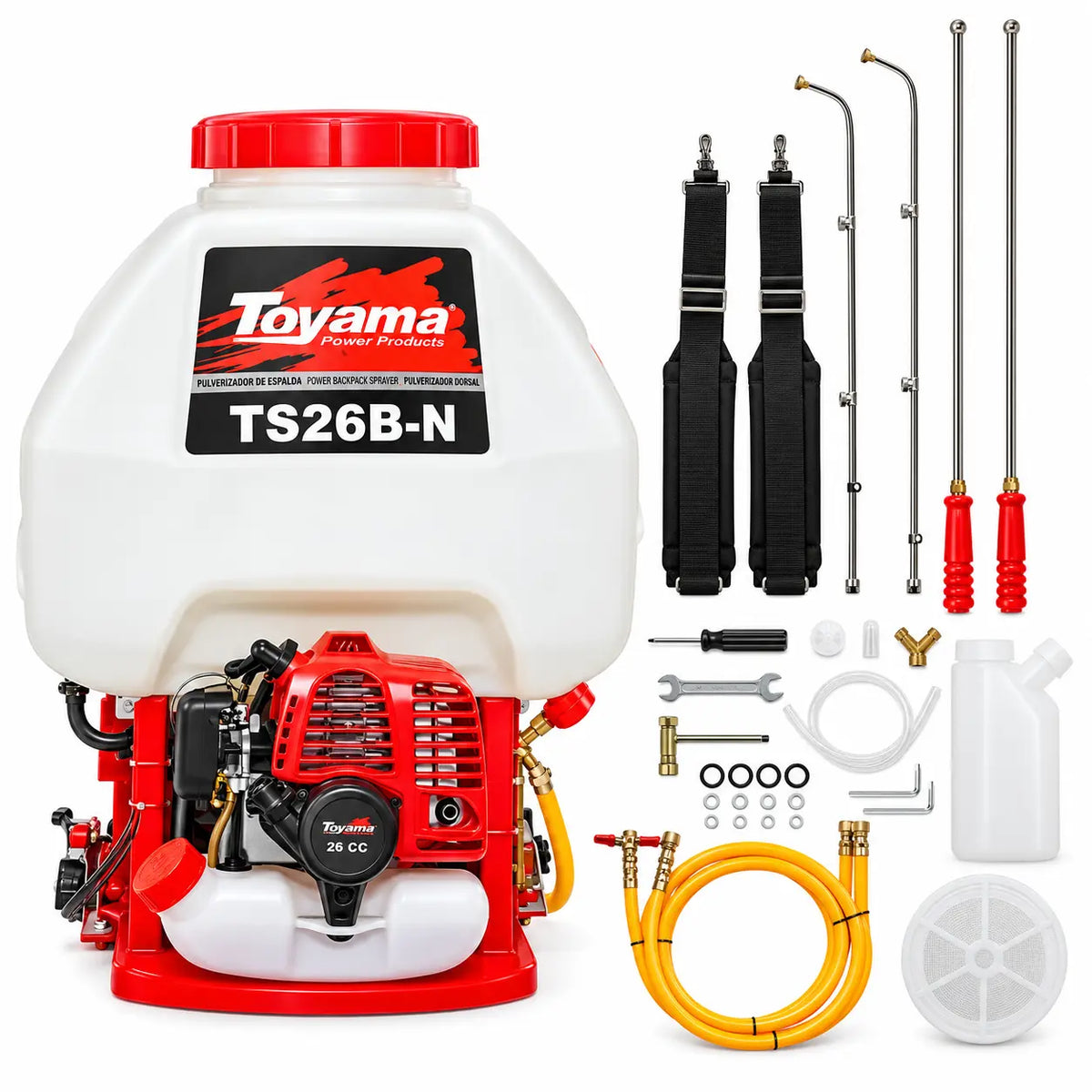 Pulverizador a Gasolina Toyama TS26B-N 26 cc 25 Litros 2 Lanzas