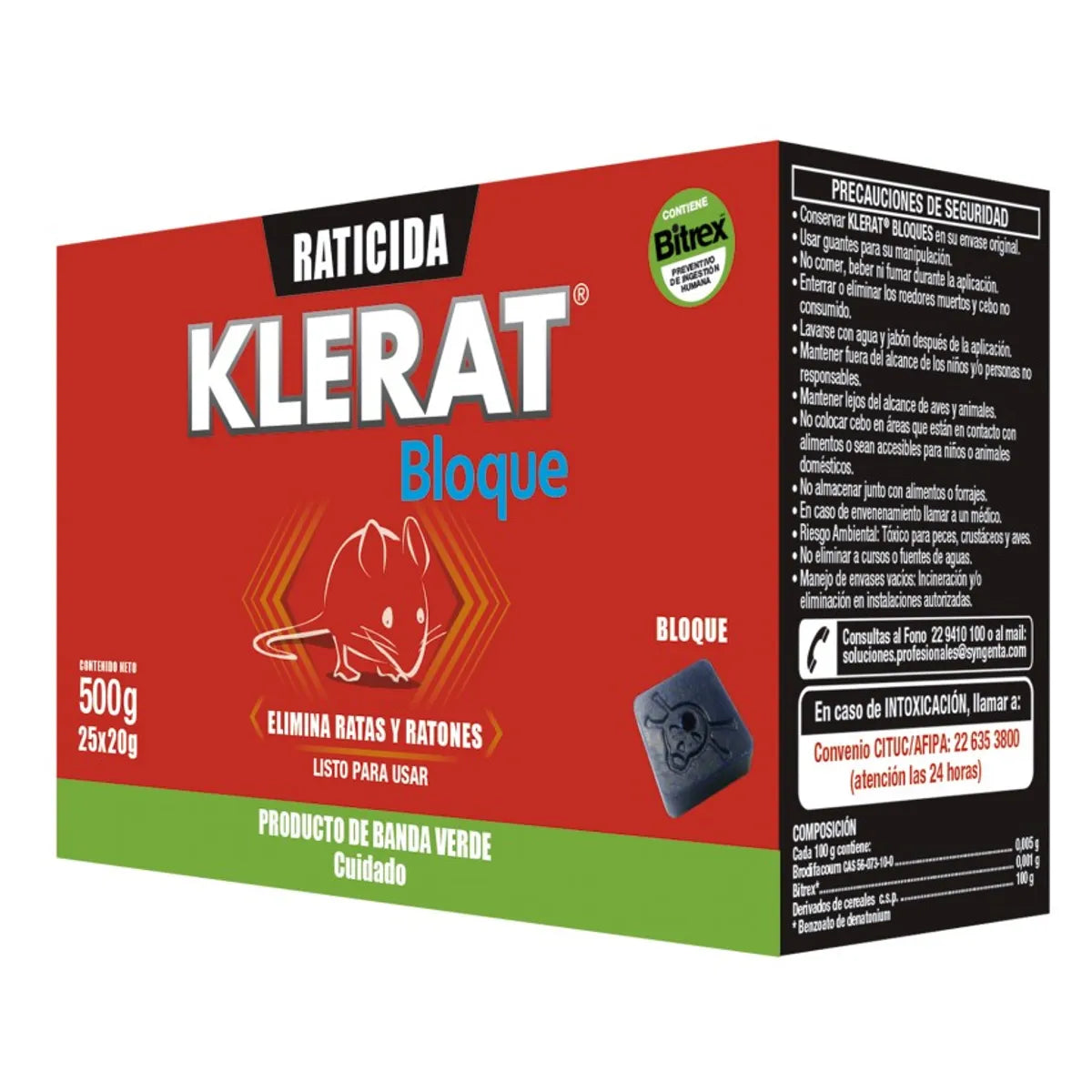 Raticida Klerat Bloque 500 g
