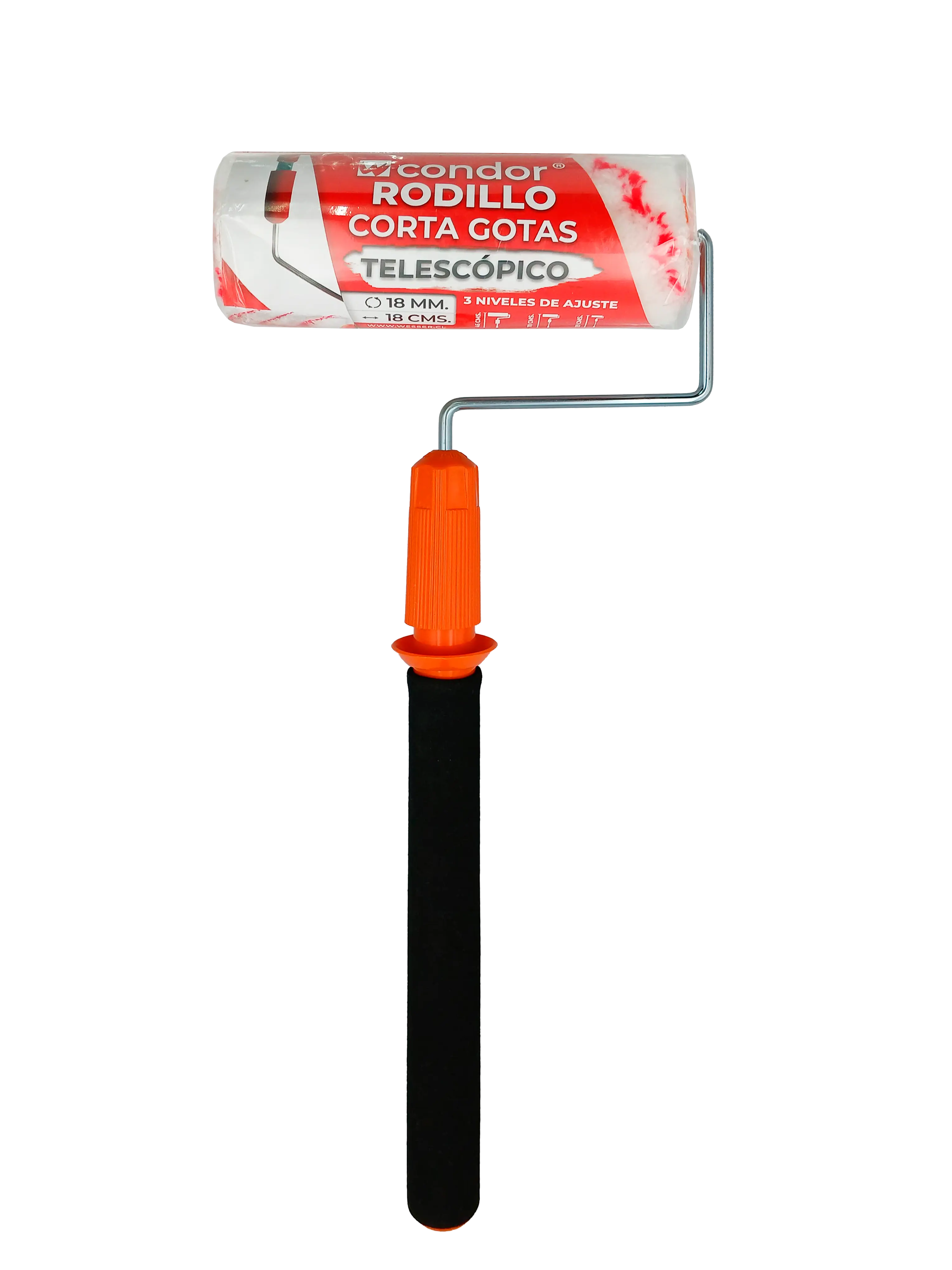 Rodillo Corta Gotas Telescópico Condor 18 cm