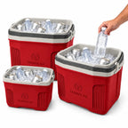 Set 3 Coolers Termolar AirFlow 32 L + 20 L + 8 L Rojo
