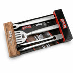 Set de Herramientas Premium para Parrilla Quincho BBQ 3 Piezas