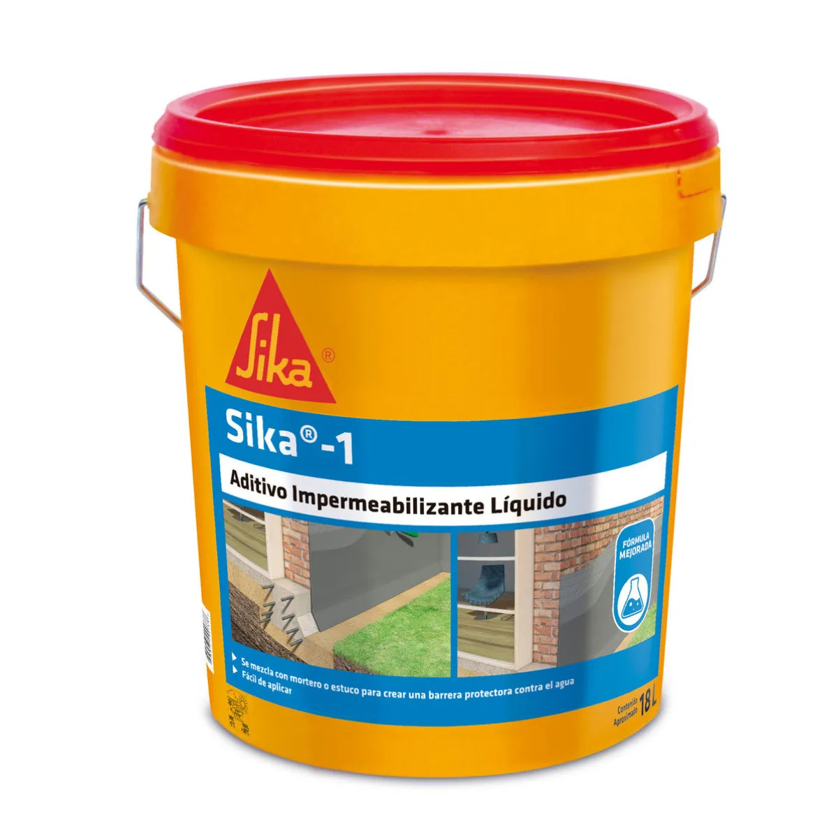 Sika 1 Aditivo impermeabilizante Líquido Tineta 18 lts