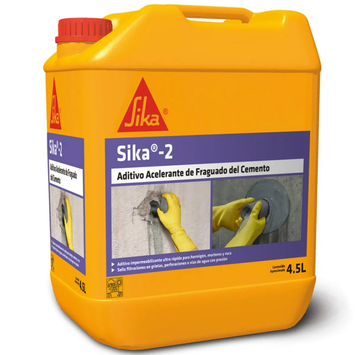 Sika 2 Aditivo Acelerante Fraguado Cemento 4.5 lts