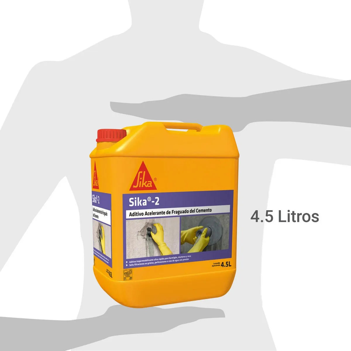 Sika 2 Aditivo Acelerante Fraguado Cemento 4.5 lts