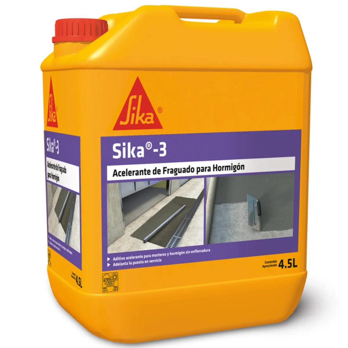 Sika 3 Acelerante Fraguado Para Hormigón Bidón 4.5 lts