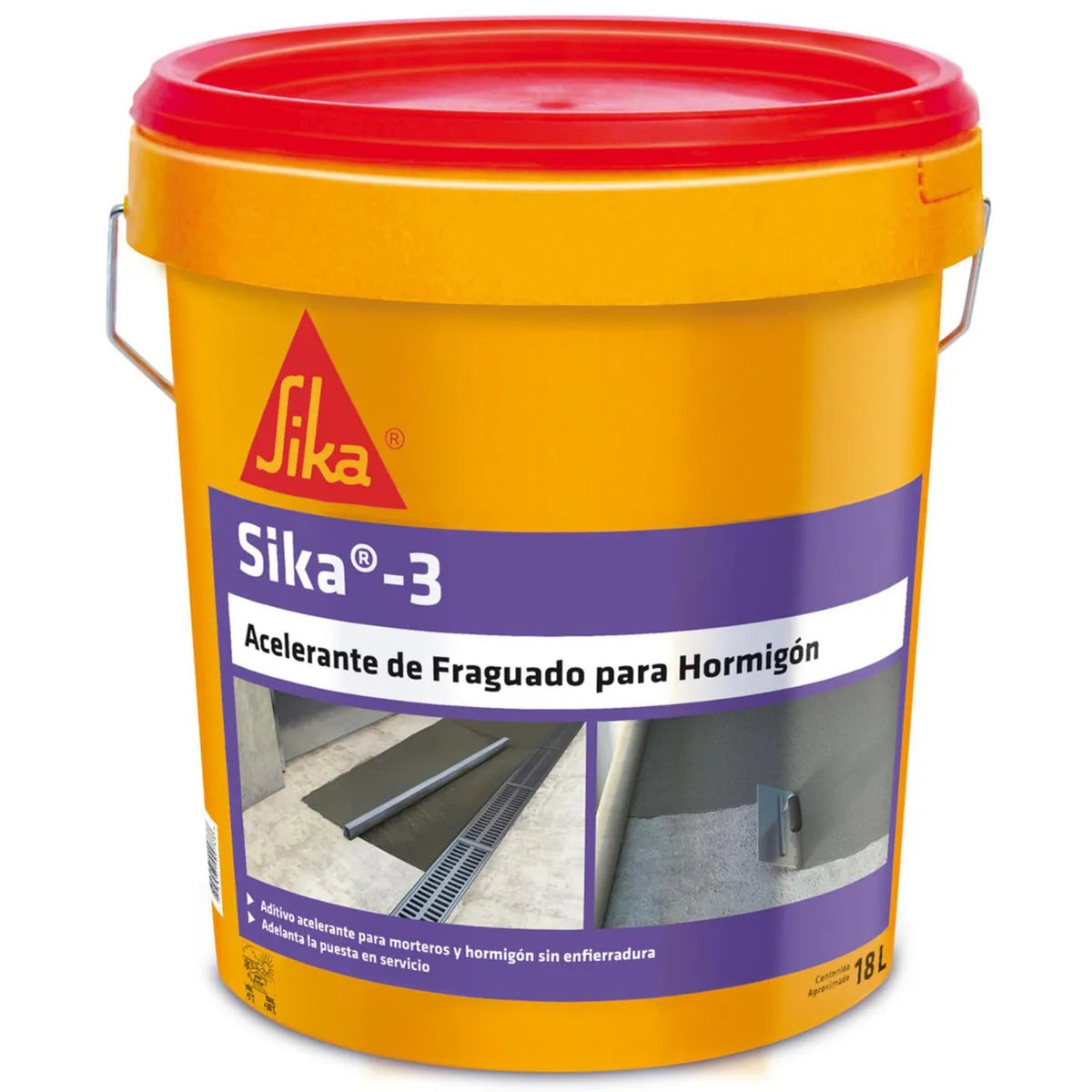 Sika 3 Acelerante Fraguado Para Hormigón Tineta 18 lts