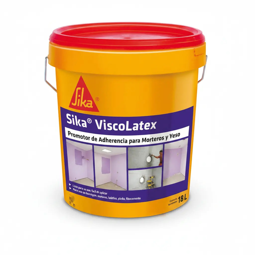 Sika Viscolatex Promotor De Adherencia Para Morteros y Yesos Tineta 18 lts