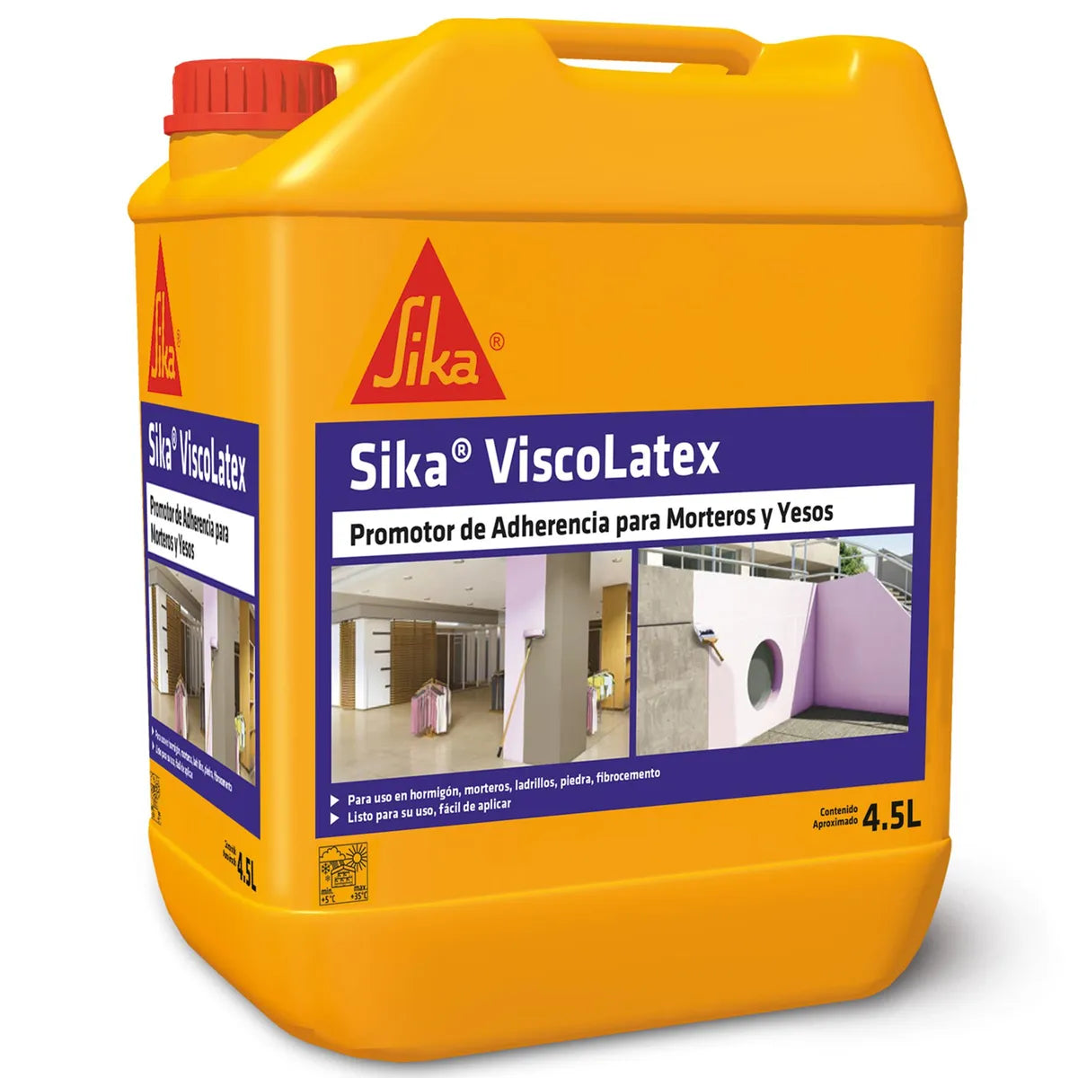 Sika Viscolatex Promotor De Adherencia Para Morteros y Yesos 4.5 lts