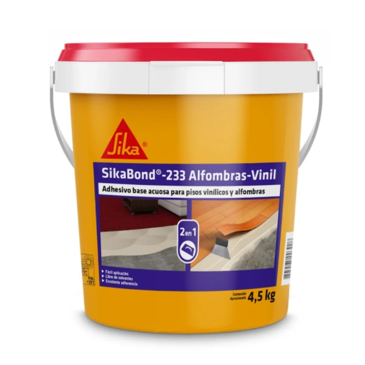 SikaBond 233 Adhesivo Piso Vinílicos y Alfombras  4.5 kg