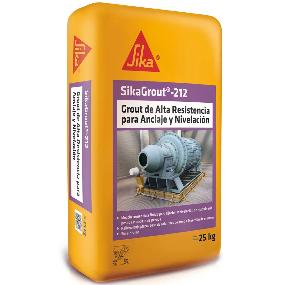 Sikagrout 212 De Alta Resistencia Para Anclaje y Nivelación Saco 25 kg
