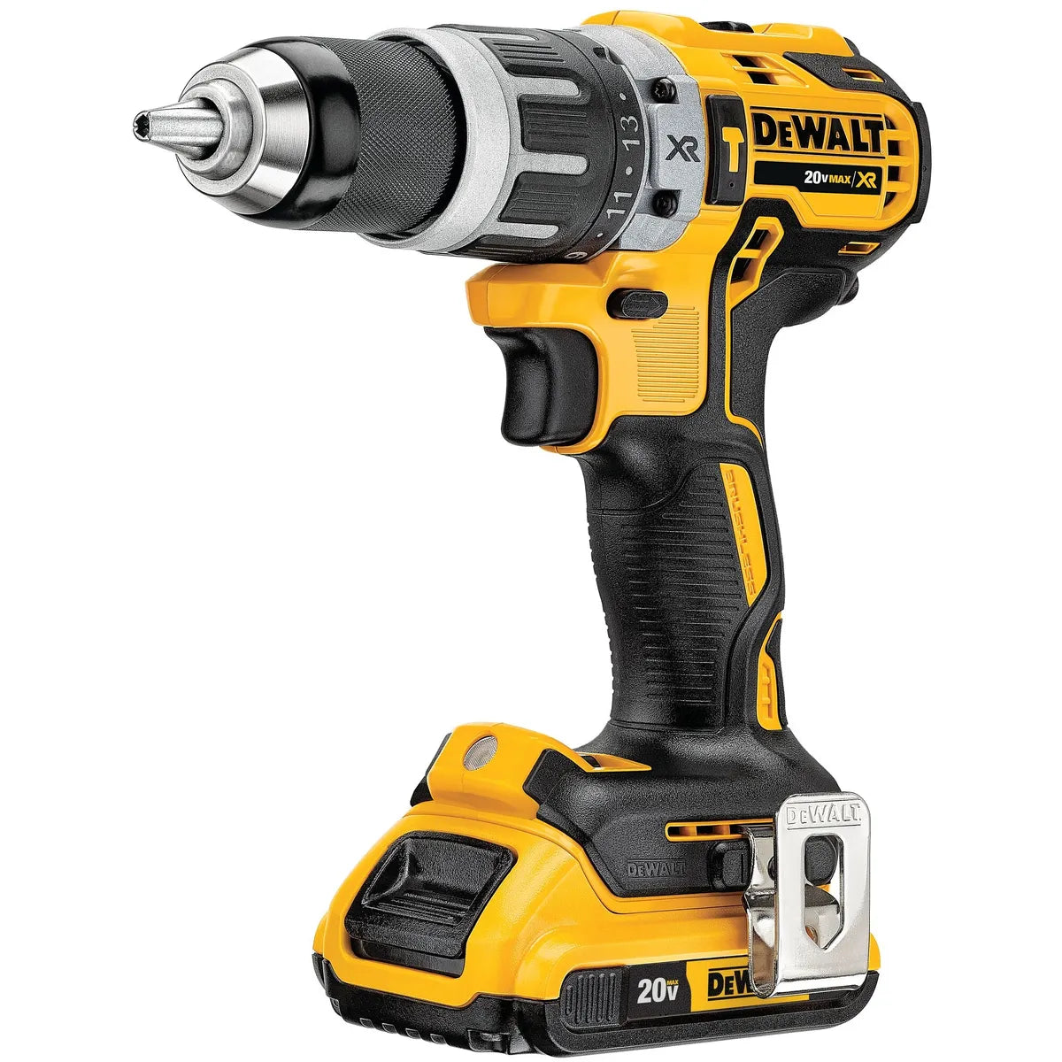 Dewalt Taladro Percutor inalámbrico 13mm + 2 Bat 20v + Carg DCD796D2-B2