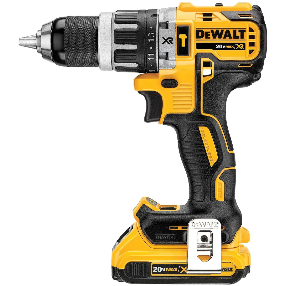 Dewalt Taladro Percutor inalámbrico 13mm + 2 Bat 20v + Carg DCD796D2-B2