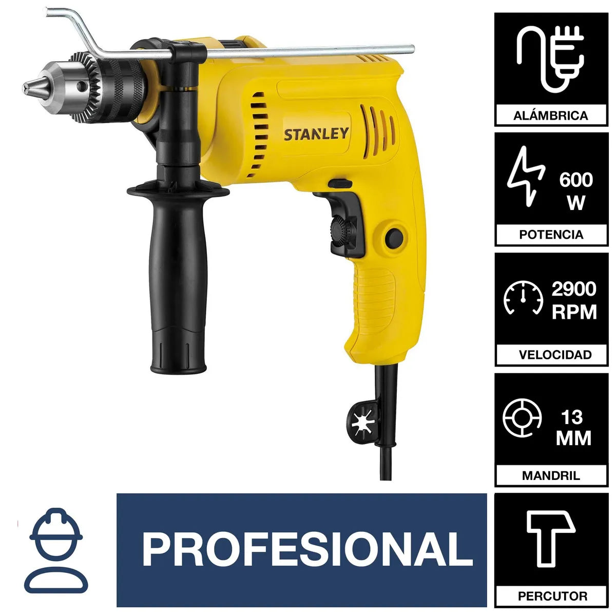 Stanley Taladro Percutor 13mm  600W SDH600-B2C
