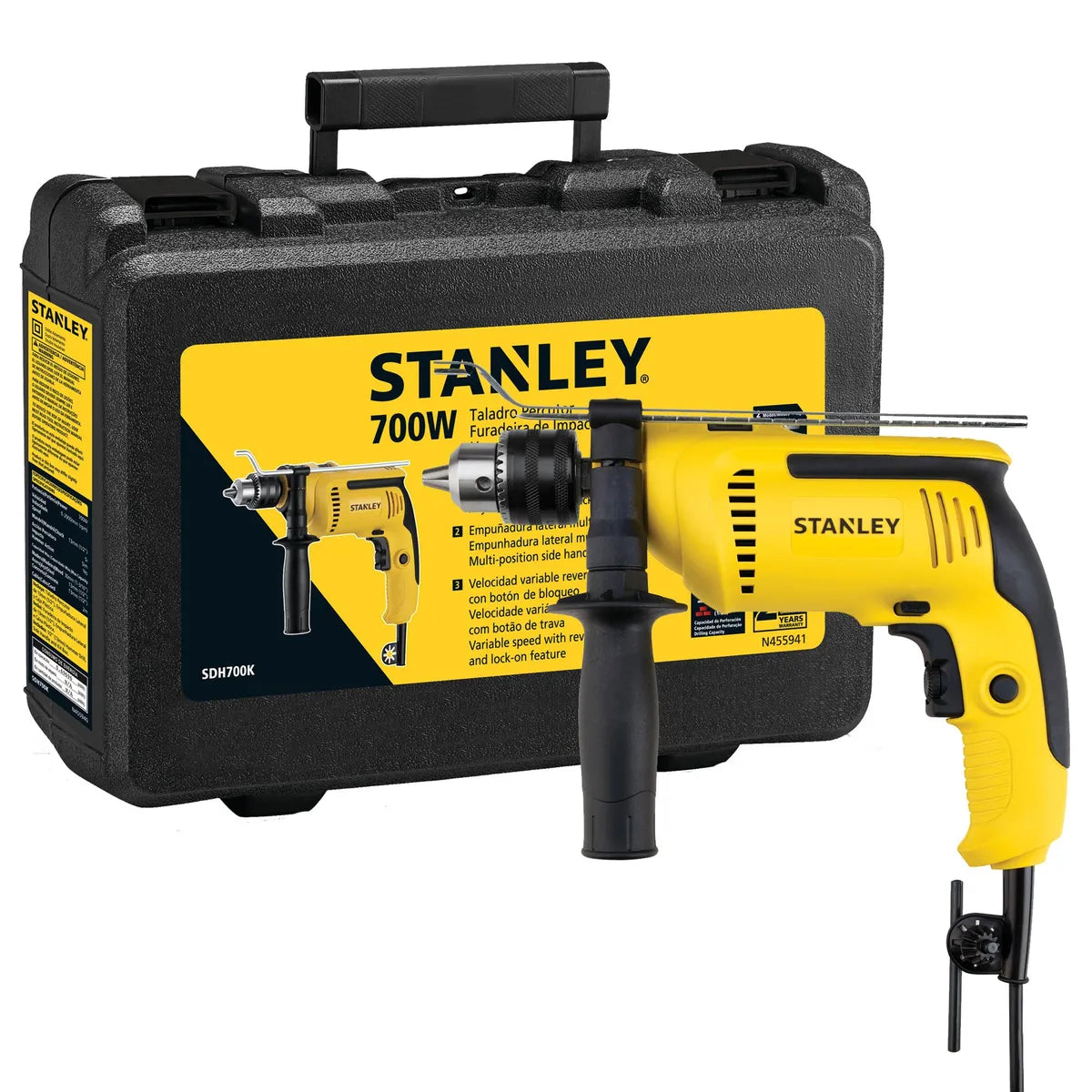 Stanley Taladro Percutor 1/2" 700W SDH700K-B2C