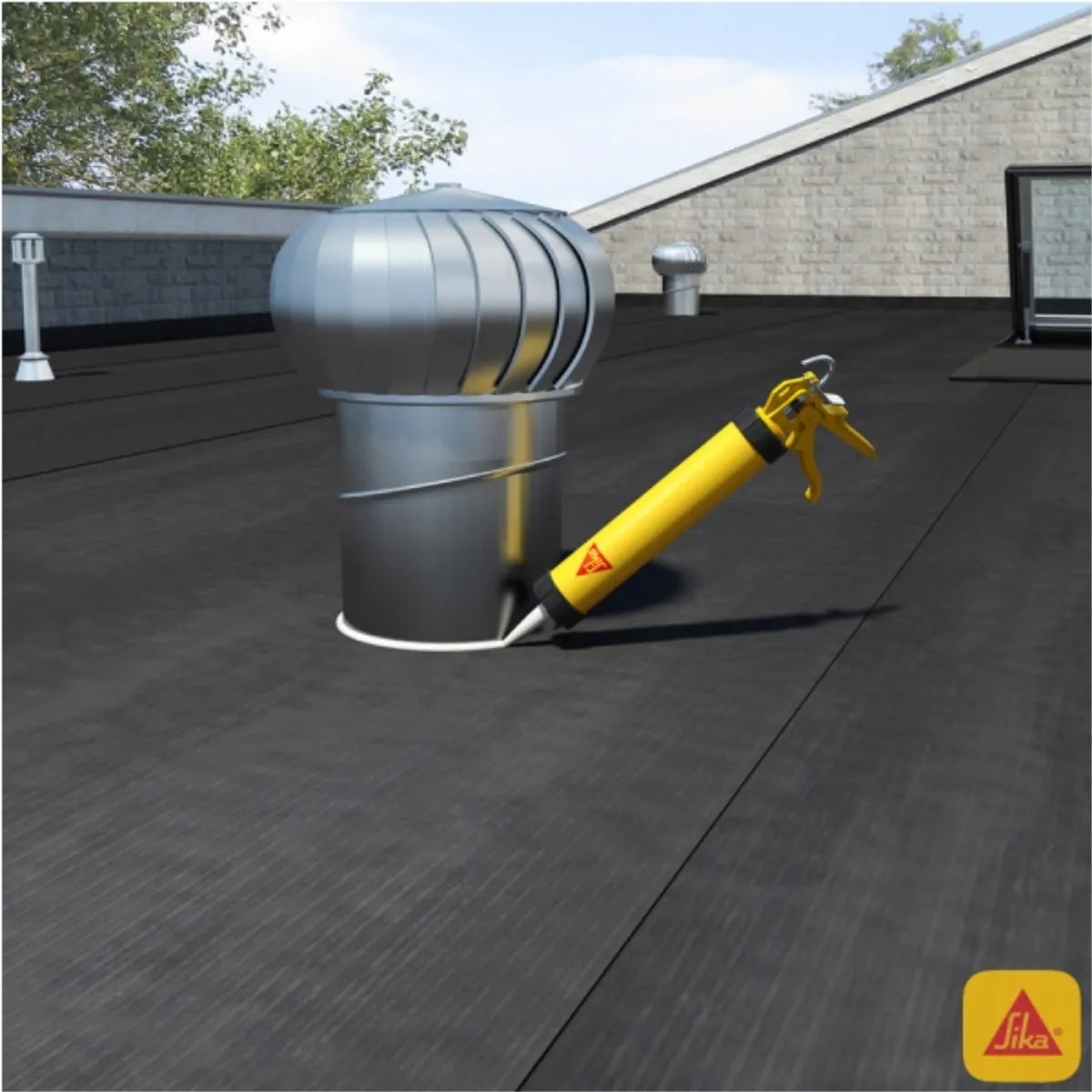Sika Tapagoteras Sellante Gris Para Techos Cartucho 300 ml