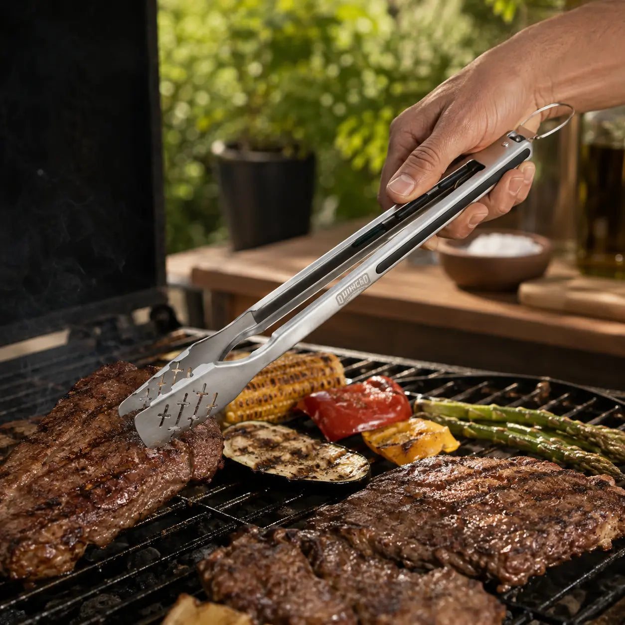 Tenaza para Parrilla Quincho BBQ 41,4 cm Acero Inoxidable