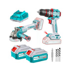 Kit Taladro Percutor 96Nm y Esmeril Angular Total 20V