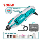 Mini Rectificadora Total TG513326-7 130W con 109 Accesorios