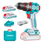 Kit Taladro Percutor Inalámbrico Total 20V 66Nm TIDLI20668