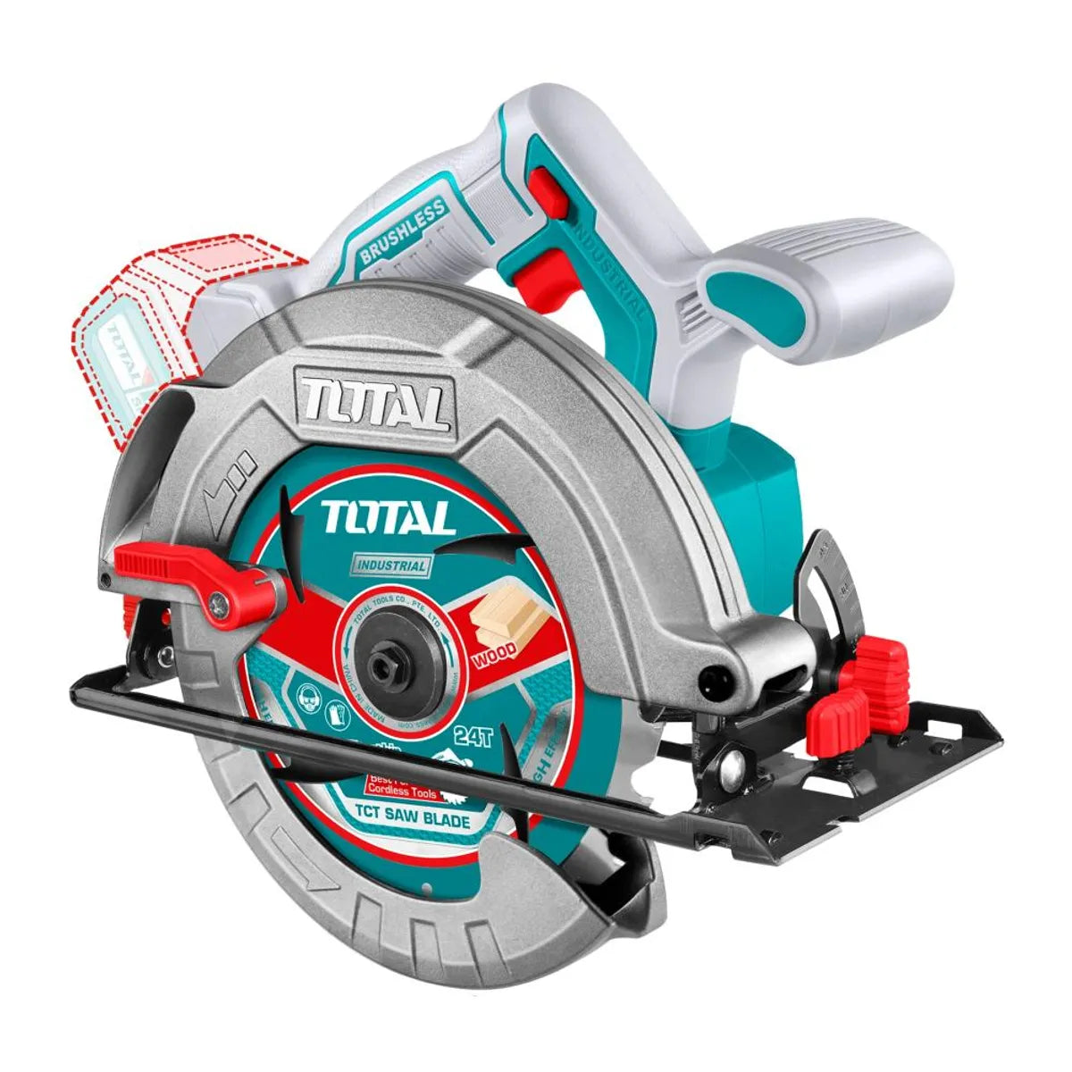 Sierra Circular Inalámbrica Brushless Total TSLI18513 20V 7-1/4”