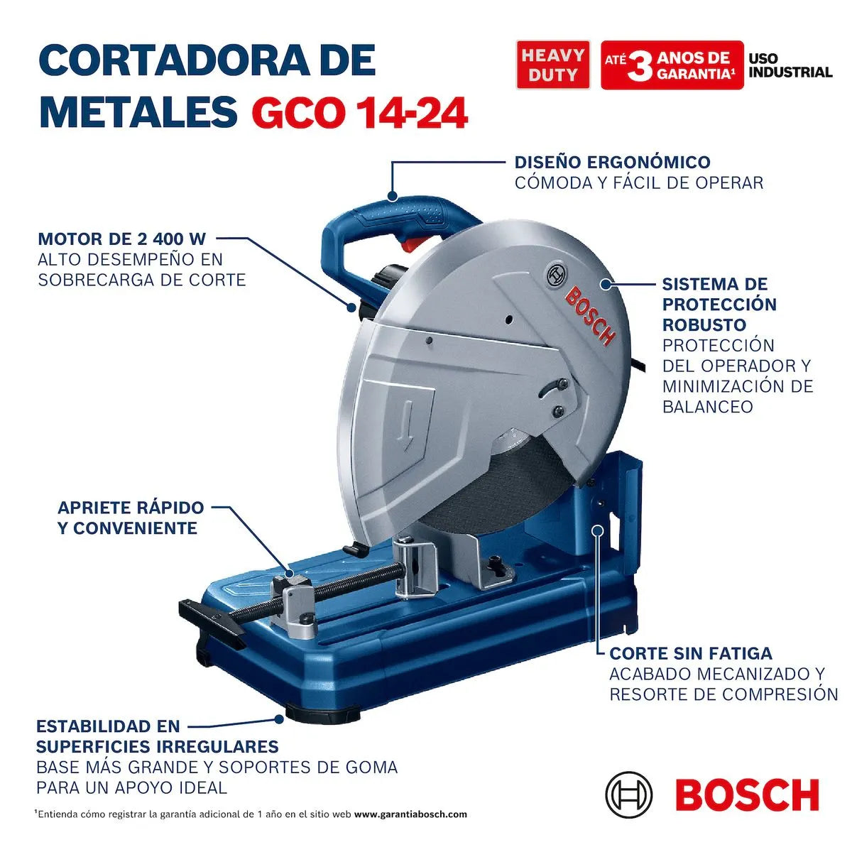 Bosch Tronzadora Metal GCO 14-24  2400w