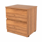 Velador Inval Chocolate Claro 2 Cajones 51 x 48 x 37,5 cm