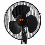 Ventilador de Pedestal Negro Oca 16" 50 W con Control Remoto