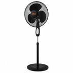 Ventilador de Pedestal Negro Oca 16" 50 W con Control Remoto