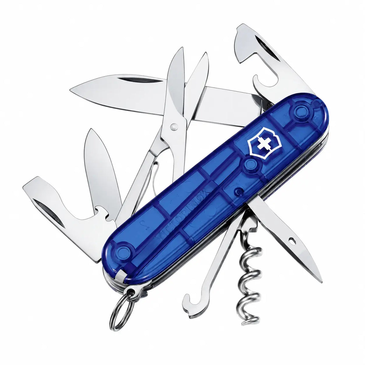 Navaja Suiza Victorinox Huntsman Azul Translúcida 15 Funciones